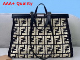 Fendi Peekaboo X Tote Black FF Raffia Bag Replica