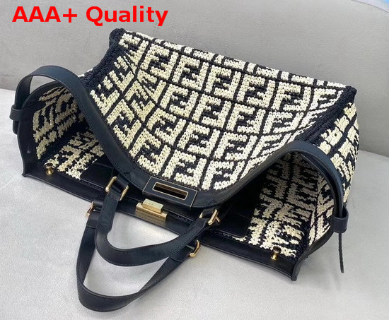 Fendi Peekaboo X Tote Black FF Raffia Bag Replica
