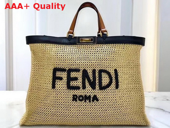 Fendi Peekaboo X Tote Natural Raffia Bag Replica