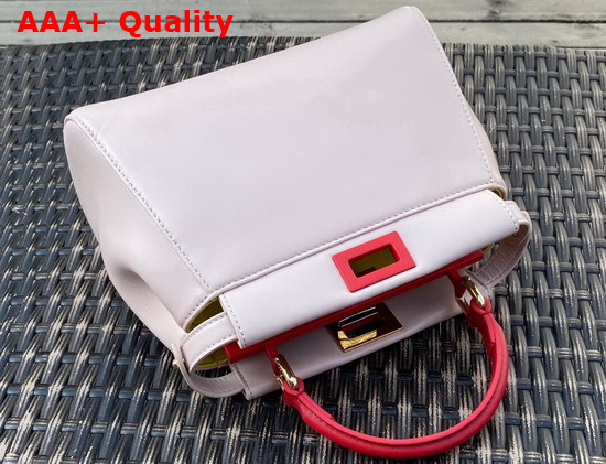 Fendi Peekaboo XS Pink Contrast Red Nappa Leather Replica