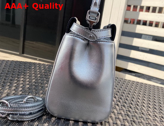 Fendi Peekaboo XS Silver Nappa Leather Replica