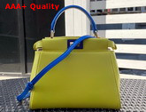Fendi Peekaboo XS Yellow Contrast Blue Nappa Leather Replica