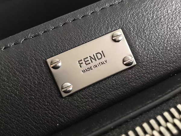 Fendi Peekaboo in Black Roman Leather with Fendi Face For Sale