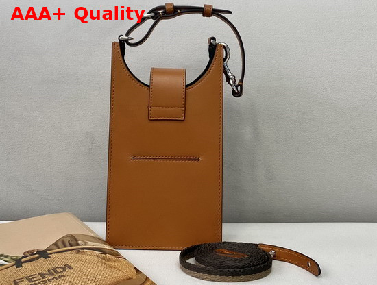 Fendi Phone Bag Beige Canvas Smartphone Holder Replica