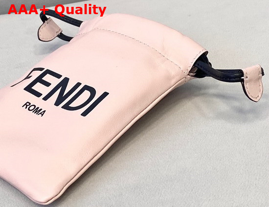 Fendi Phone Pouch Pink Nappa Leather Pouch Replica