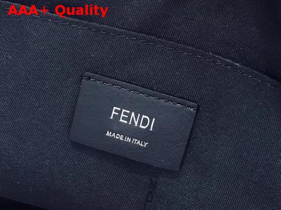 Fendi Pouch Black Leather and Canvas for Men Replica