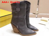 Fendi Printed Leather Boots Replica