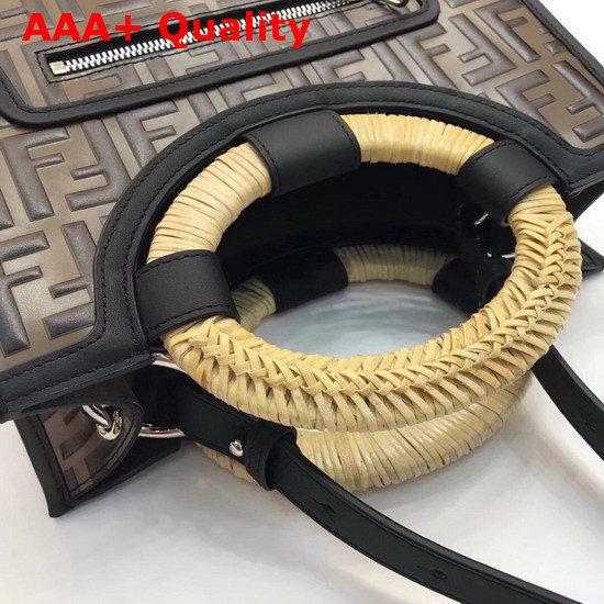 Fendi Runaway Shopper All Over FF Printed Motif Black Replica