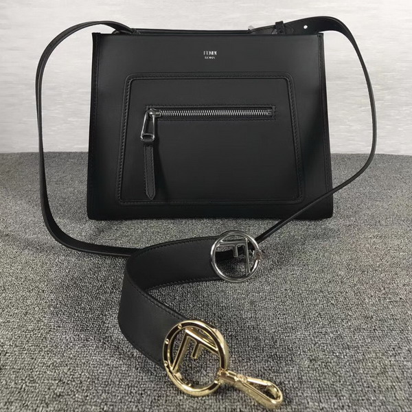 Fendi Runway Small Black Leather Bag For Sale