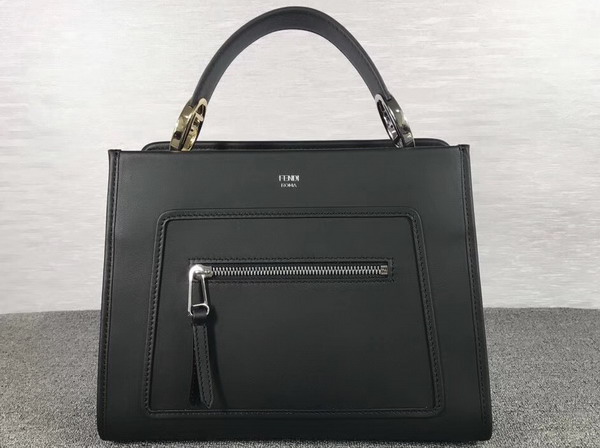 Fendi Runway Small Black Leather Bag For Sale