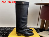 Fendi Show Black Leather High Heeled Boots Replica