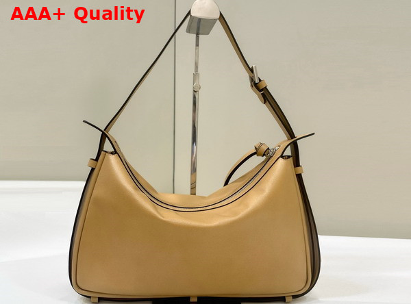 Fendi Simply Fendi Medium Beige Leather Bag Replica