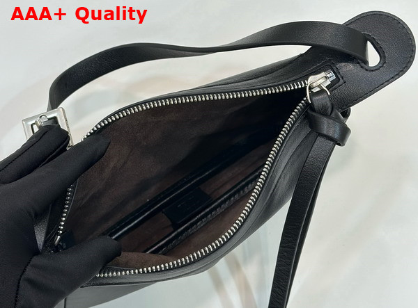 Fendi Simply Fendi Mini Black Leather Mini Bag Replica