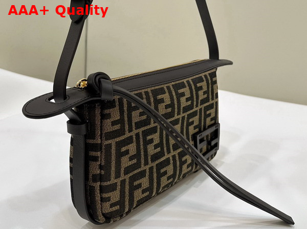 Fendi Simply Fendi Mini Brown FF Jacquard Fabric Mini Bag Replica