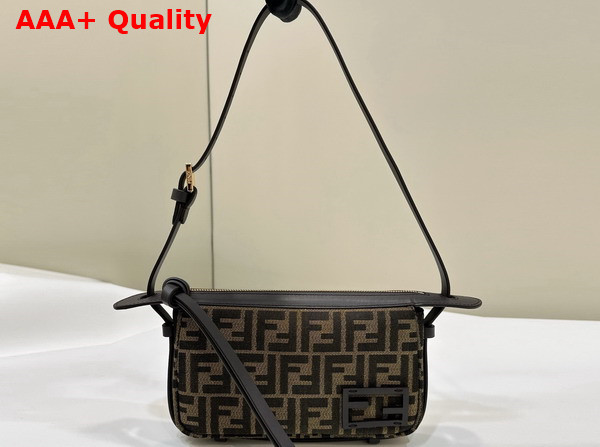 Fendi Simply Fendi Mini Brown FF Jacquard Fabric Mini Bag Replica