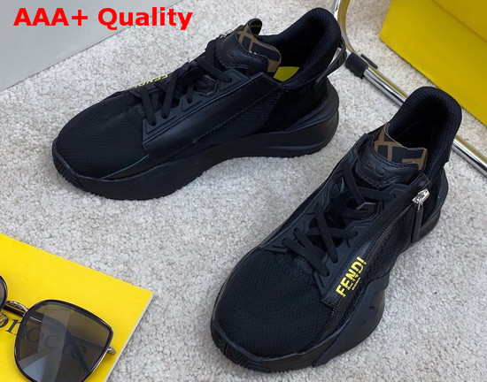 Fendi Slip On Sneakers with Stretch Laces Black Replica