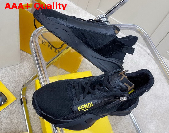 Fendi Slip On Sneakers with Stretch Laces Black Replica