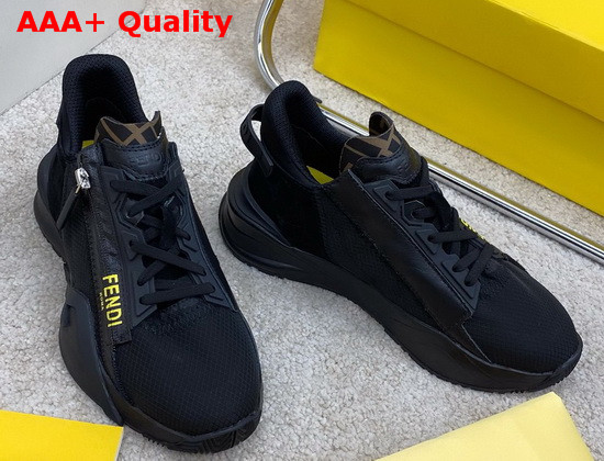 Fendi Slip On Sneakers with Stretch Laces Black Replica