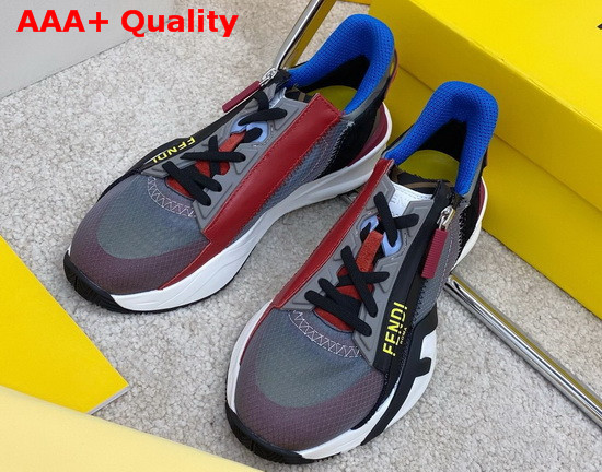 Fendi Slip On Sneakers with Stretch Laces Multicolor Purple Grey Black Replica
