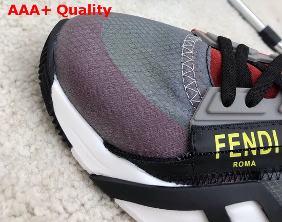 Fendi Slip On Sneakers with Stretch Laces Multicolor Purple Grey Black Replica