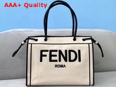 Fendi Small Fendi Roma Shopper Undyed Canvas Shopper Bag Replica