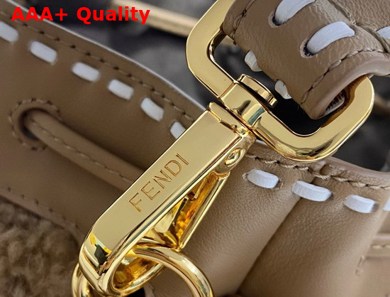 Fendi Small Mon Tresor Bucket Bag in Brown Sheepskin Replica