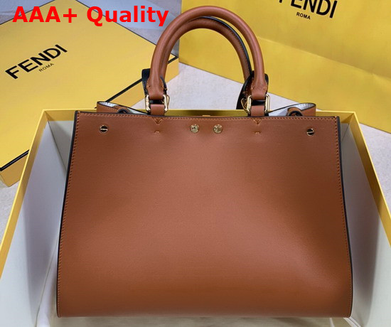 Fendi Small Peekaboo X Tote Brown Leather Bag Replica
