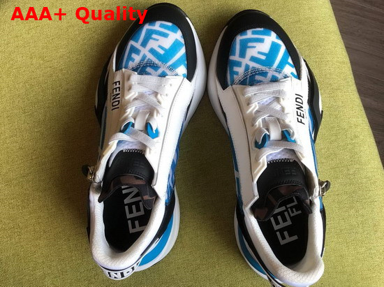 Fendi Sneakers Blue Technical Nylon Low Tops Replica