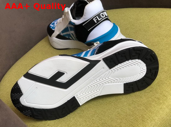 Fendi Sneakers Blue Technical Nylon Low Tops Replica