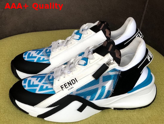 Fendi Sneakers Blue Technical Nylon Low Tops Replica