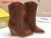 Fendi Sock Boots in Light Brown Replica