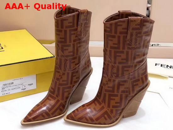 Fendi Sock Boots in Light Brown Replica