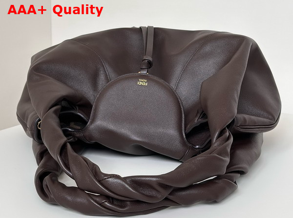 Fendi Spy Dark Brown Leather Bag Replica