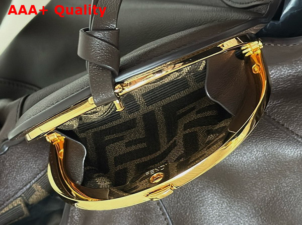 Fendi Spy Dark Brown Leather Bag Replica