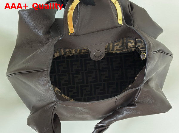 Fendi Spy Dark Brown Leather Bag Replica