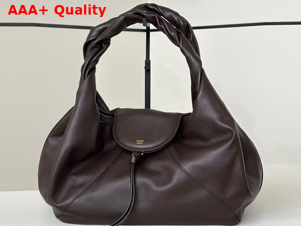 Fendi Spy Dark Brown Leather Bag Replica