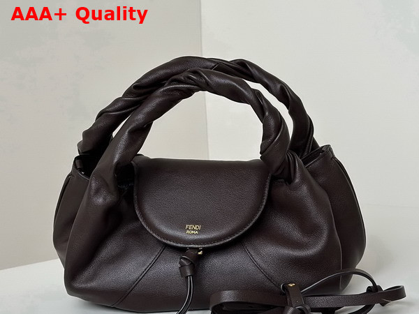 Fendi Spy Small Brown Leather Bag Replica
