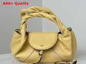 Fendi Spy Small Yellow Leather Bag Replica