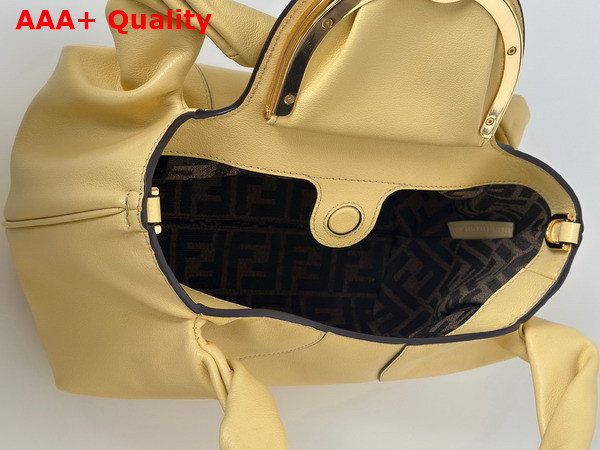 Fendi Spy Small Yellow Leather Bag Replica