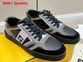 Fendi Step Black Leather Low Tops Replica