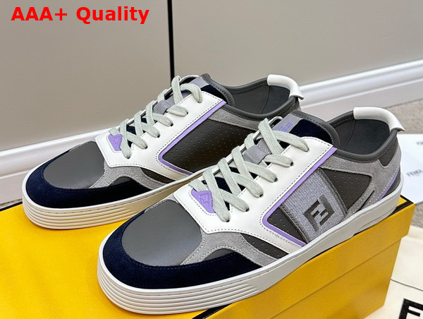 Fendi Step Gray Leather Low Tops Replica