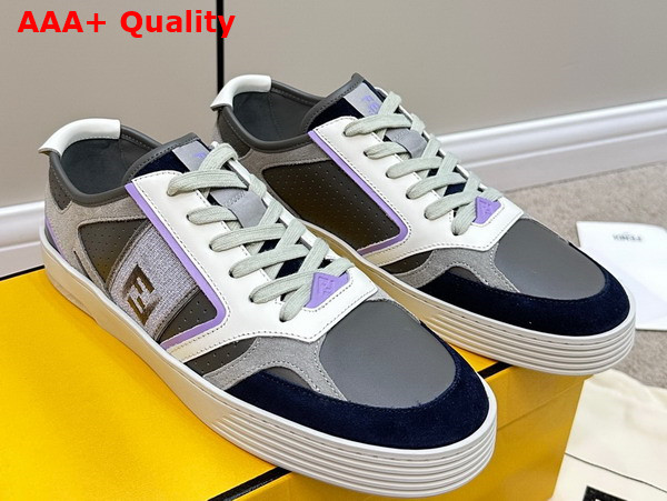 Fendi Step Gray Leather Low Tops Replica