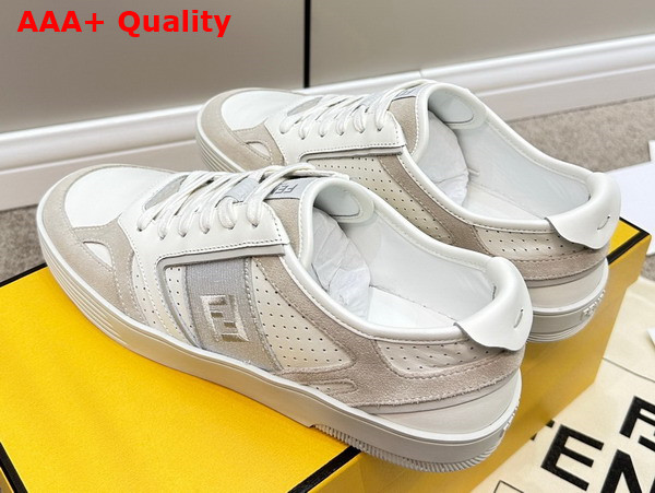 Fendi Step White Leather Low Tops Replica