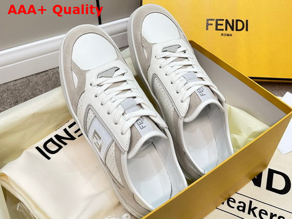 Fendi Step White Leather Low Tops Replica
