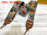 Fendi Strap You Beige Ribbon Shoulder Strap Multicolor FF Motif Replica
