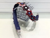 Fendi Strap You Interchangeable Blue Leather Shoulder Strap with Flowers for Sale