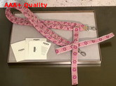 Fendi Strap You Leather and Fabric Shoulder Strap in Pink Replica