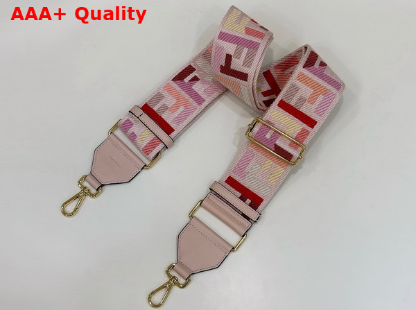 Fendi Strap You Multicolor FF Jacquard Webbing Shoulder Strap Pink Replica