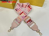 Fendi Strap You Multicolor FF Jacquard Webbing Shoulder Strap Pink Replica