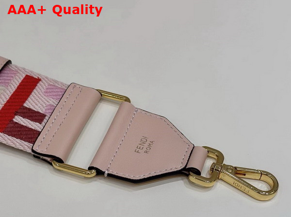 Fendi Strap You Multicolor FF Jacquard Webbing Shoulder Strap Pink Replica